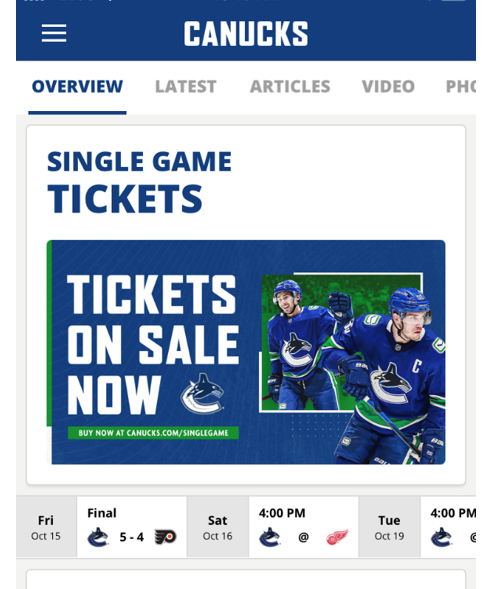 Canucks on the App Store